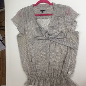 Lovely Sheer Flutter Sleeve Vintage Style Blouse